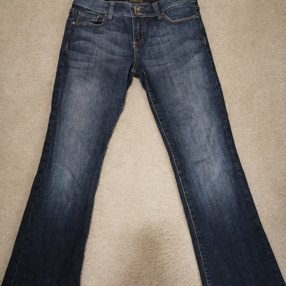 Common Genes low rise slightly flared jeans